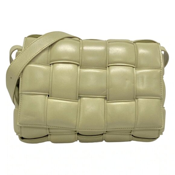 Auth BOTTEGA VENETA Padded Cassette - Khaki Lambskin B********* Shoulder Bag - Picture 1 of 16